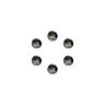 Lot de 6 boutons à queue en bio résine Ø 15 mm gris
