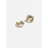 Lot de 6 boutons métallisés Ø22 mm or blanc