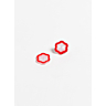 Lot de 6 boutons fleur Ø11 mm rouge