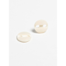 lot de 6 boutons à gros trous Ø27 mm écru