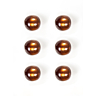 Lot de 6 boutons boule irisé marron Ø 10 mm