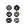 Lot de 6 boutons Ø 30 mm ébène