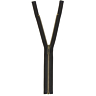 Fermeture laiton séparable marron foncé, 45 cm